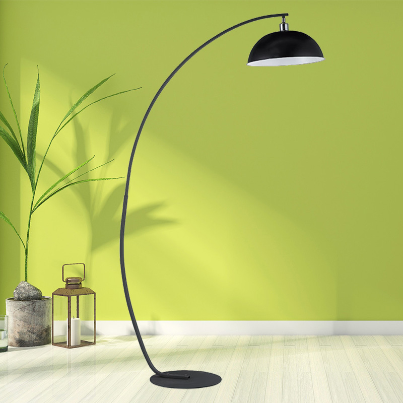 Scandinavian Glass Shade Arc Gulvlampe